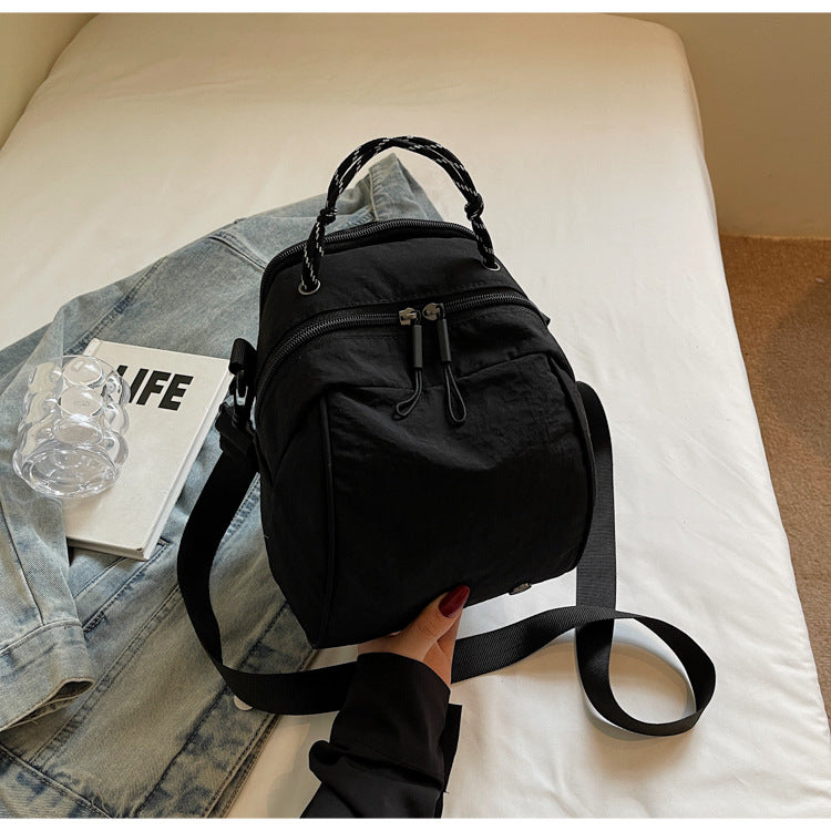 Cross-Border New Japanese Style Shell Small Backpack for Women, Commuting Versatile Crossbody Shoulder Bag, Fashionable Casual Mini Backpack
