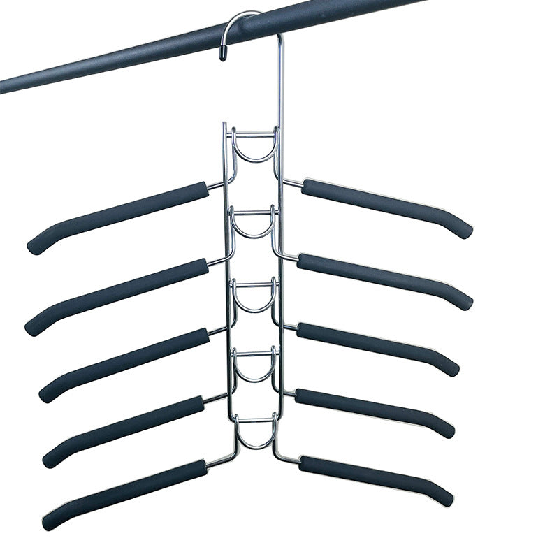 Multifunctional Multi-layer Folding Hanger for Home Dormitory Storage, Clothes and Pants Rack, Wardrobe Pants Rack with Special Hooks