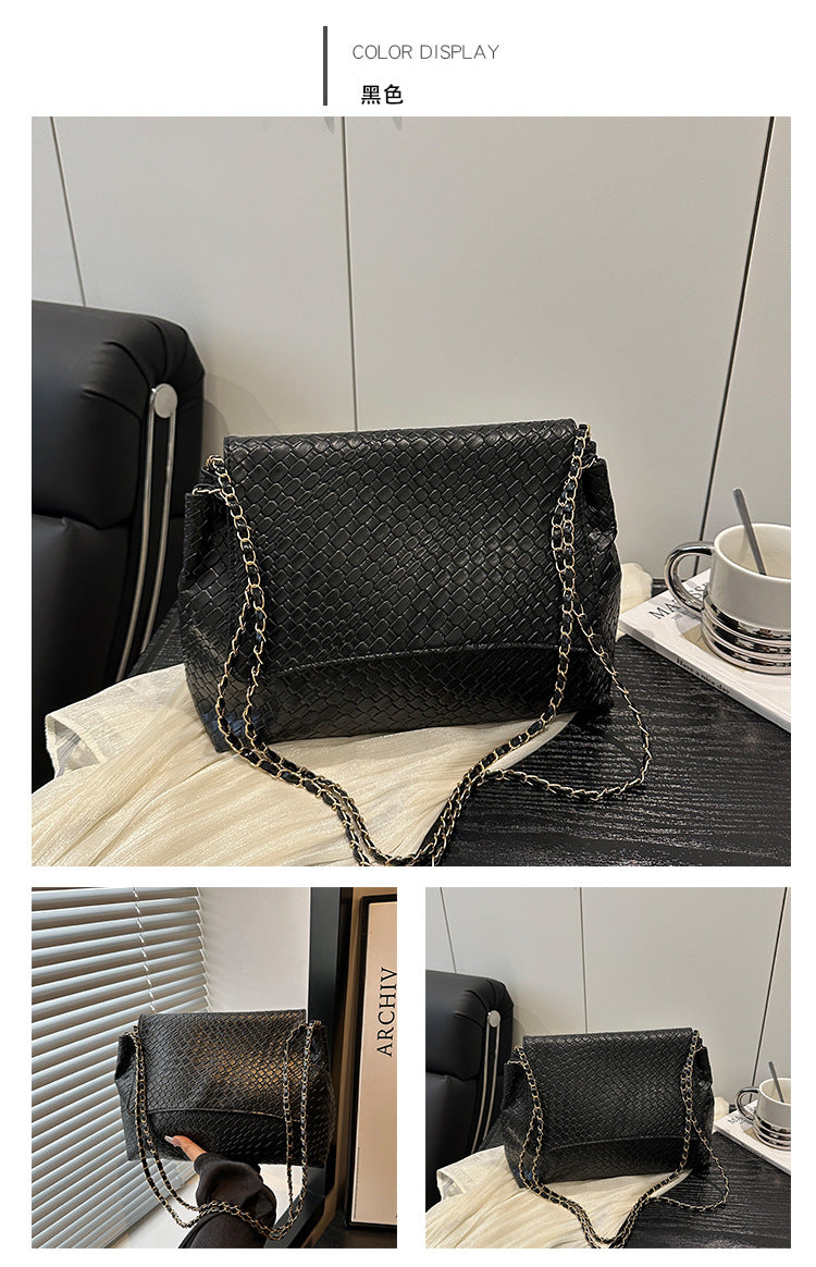 Korean Style ins Chain Bag Versatile Simple Large Capacity Shoulder Bag New Large Underarm Bag Commuter Bag