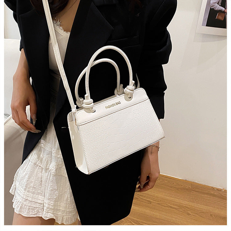 Large Capacity Patchwork Spring2025Casual New Korean Style Trendy Fashion European and American ins Single-shoulder Handheld Small Square Bag