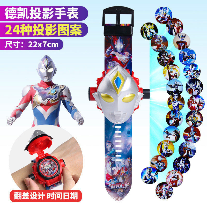 Ultraman Projection Watch Tiga Children's Edition Electronic Zero Tiga Glowing Boys Kindergarten Children's Day Toy