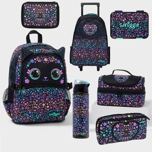 Australia smiggle School Bag Primary and Secondary School Students Big Eye Cat Gradient Cat Schoolbag Girl Backpack Trolley School Bag http://detail.1688.com/offer/949669119060.html