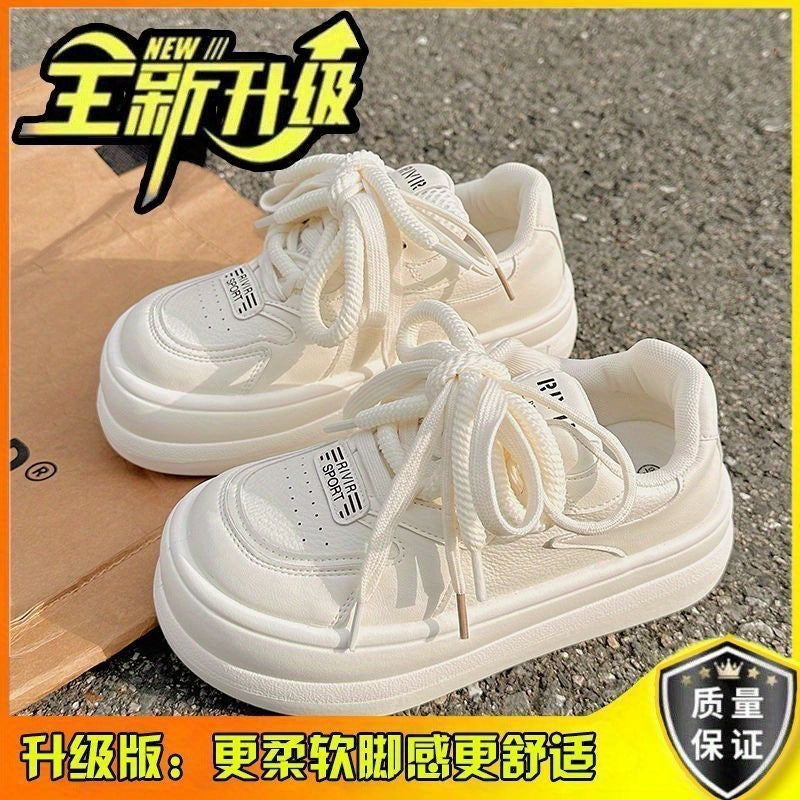 Women's Thick-Soled White Sneakers2025New Summer Women's Sneakers ins Trendy Height-Increasing Chunky Sneakers