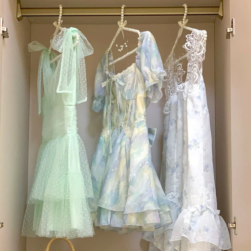 2025Summer New Style Women's Sweet and Spicy Strap Dress Light Color High-end Feel Wholesale Source