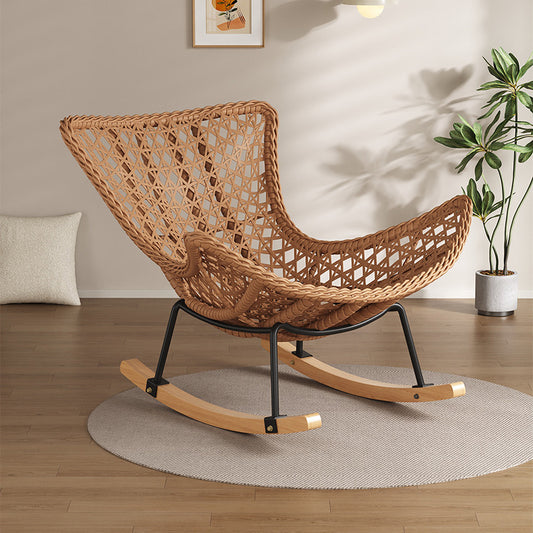 Rocking Chair Recliner Adult Sleepable Single Rattan Balcony Lazy Chair Bedroom Leisure Home Lazy Sofa