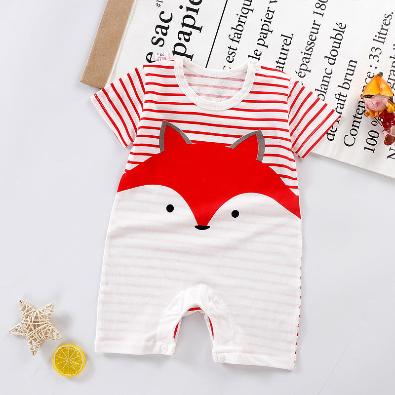 Spring and Summer New Baby Short Sleeve Romper Summer Spring Autumn Thin Newborn Romper a Newborn Short Sleeve Romper A Class