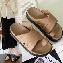 Men's Three-Stripe Slippers2024New Korean Style Outdoor Indoor Home Bathroom Non-Slip Beach Sandals