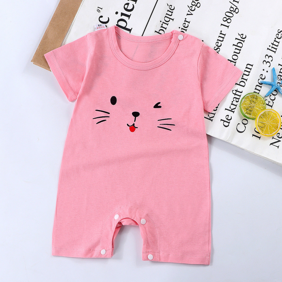 Spring and Summer New Baby Short Sleeve Romper Summer Spring Autumn Thin Newborn Romper a Newborn Short Sleeve Romper A Class