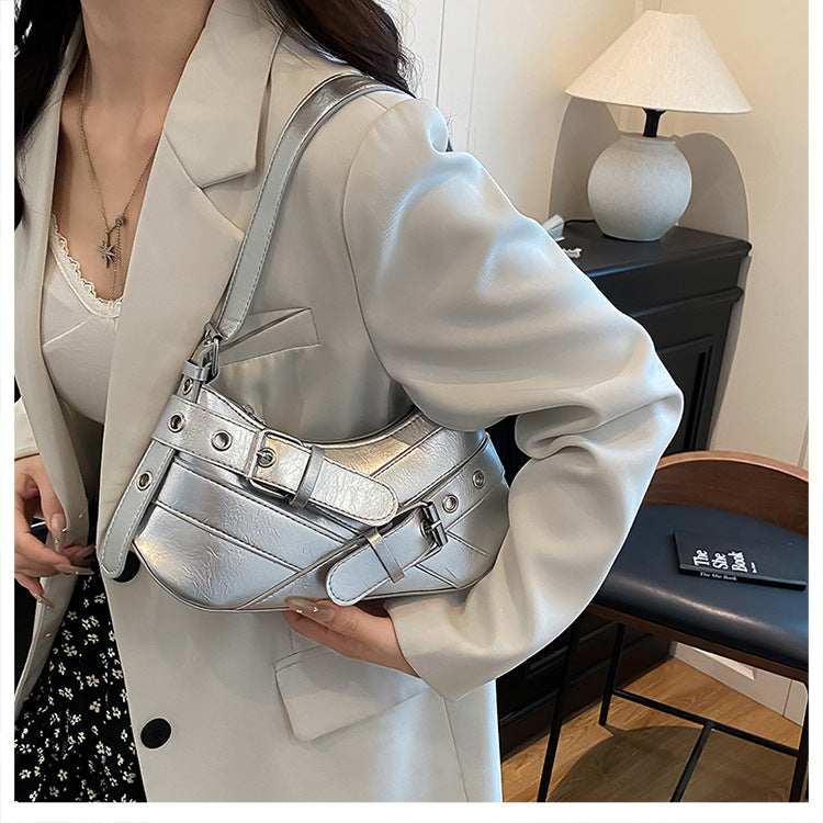 Women's Bag2025New Bag Niche Texture Baguette Bag Retro Underarm Bag Versatile ins Trendy Single Shoulder Crossbody Bag