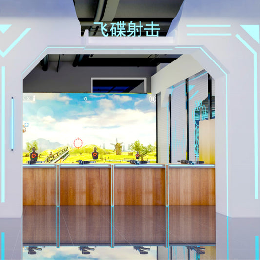 Laser Shooting Game Machine Large Motion Sensing Equipment Multiplayer Interactive Competitive Entertainment Simulation UFO Shooting Experience Center