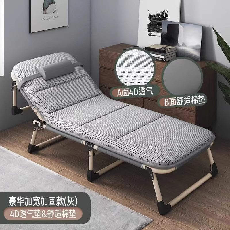 Home Multifunctional Simple Folding Bed Single Office Nap Bed Outdoor Camping Bed Companion Bed Recliner