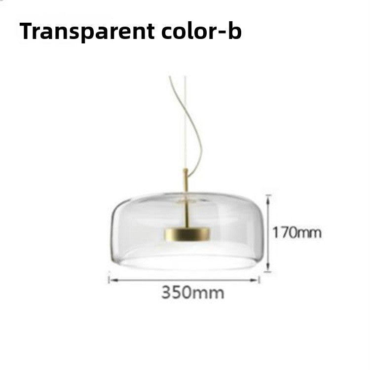 Modern Single Head Chandelier LED Glass Hanging Light