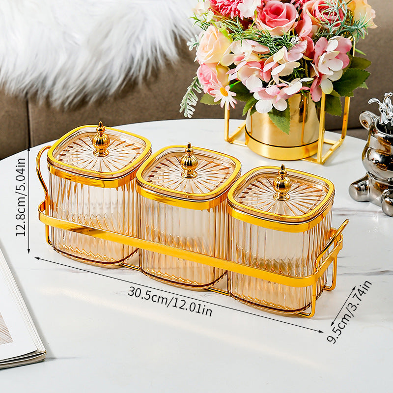 Light Luxury Sealed Box Household Kitchen Wall-Mounted Salt and MSG Storage Jar Seasoning Spice Storage Special Sealed Combination Set
