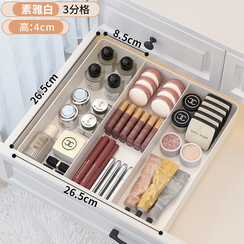 Drawer Divider Storage Box Expandable Dressing Table Cosmetics Kitchen Tableware Desktop Miscellaneous Organizer Box