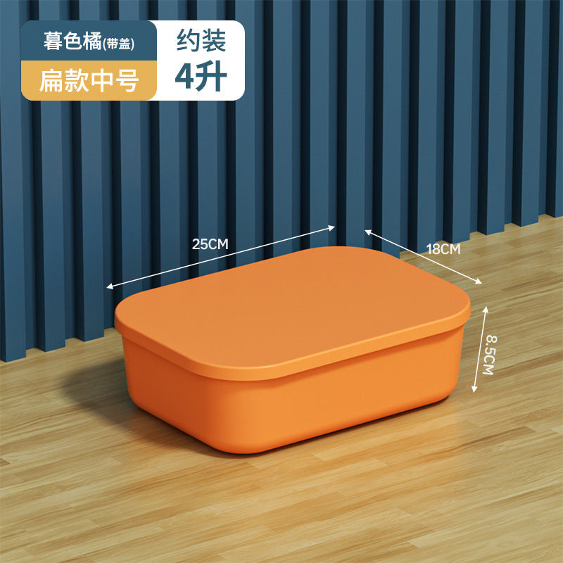 Storage Box Desktop with Lid Plastic Miscellaneous Snacks Cosmetics Box Rectangular Storage Basket Storage Box Organizing Box
