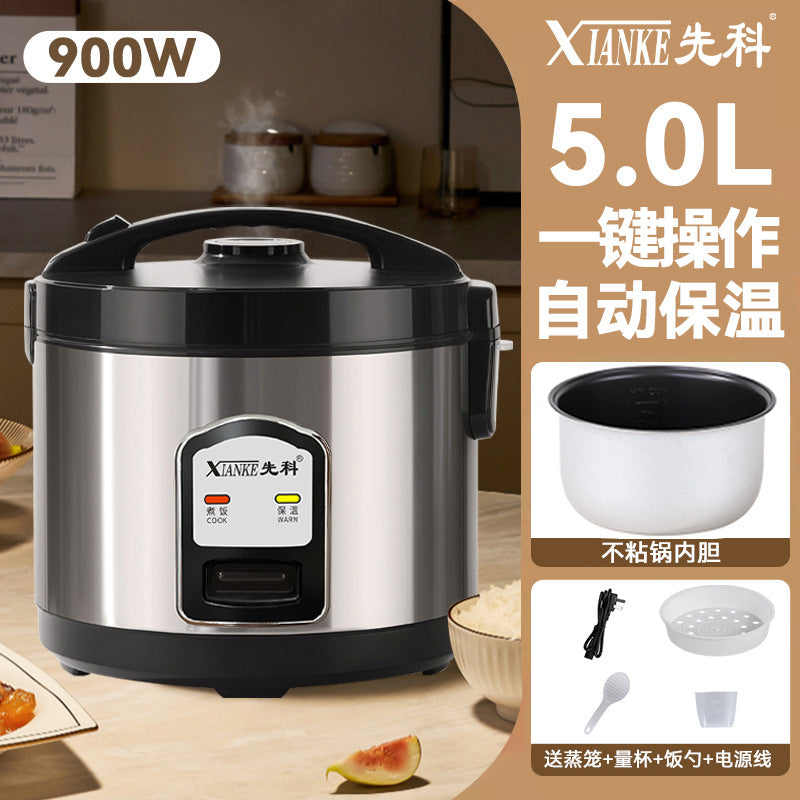 Mini Rice Cooker3-4Small Rice Cooker1-2People304Stainless Steel Food Grade Inner Tank Household Old Style5-6