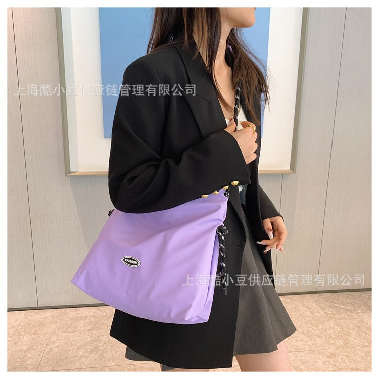 Fashion Simple Crossbody Bag for Women, Large Capacity Lazy Style Single Shoulder Tote Bag, Korean Version Versatile Commuting