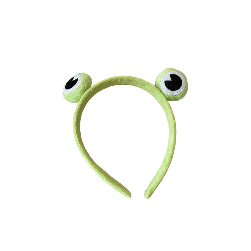 Cute Big Eyes Plush Frog Headband for Washing and Makeup, Non-Slip Daily Versatile Hair Accessory for Women Wholesale