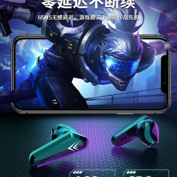2024New Year's True Wireless Bluetooth Headset Gaming E-Sports PUBG In-Ear Long Battery Life No Delay Wholesale