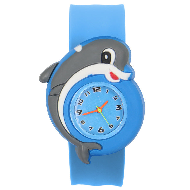 Children's Watch Cartoon Pat Watch Kindergarten Elementary School Silicone Toy Pat Circle Anime Peppa Pig Electronic Watch