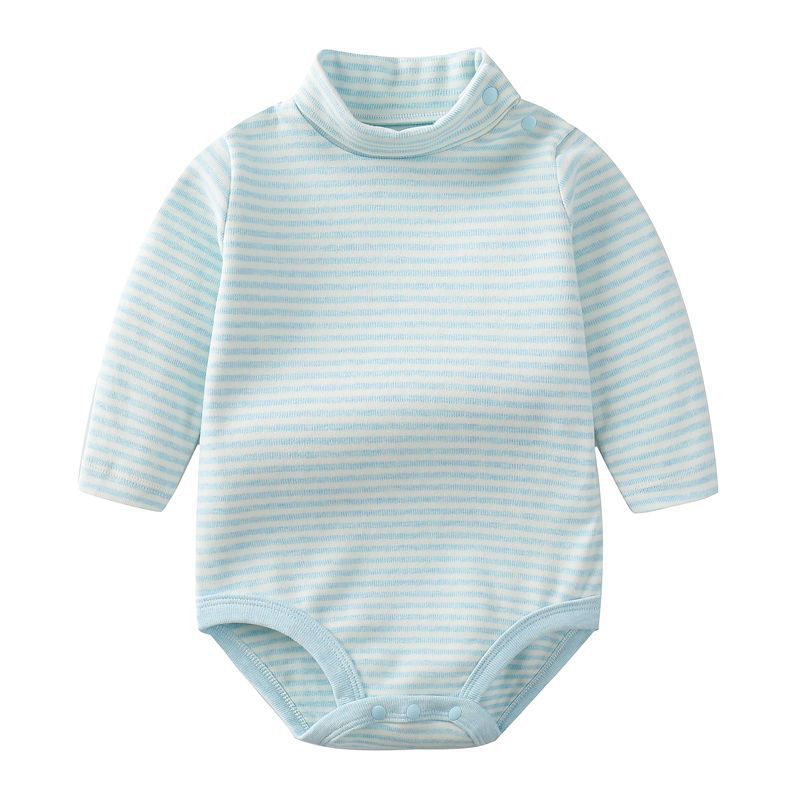 Baby Romper Autumn Winter High Neck Triangle Bodysuit Warm Belly Protection Thickened Base Layer One-Piece Baby Underwear