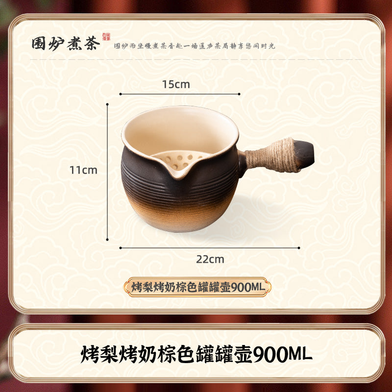 Tea Brewing Stove Set with Grill for Home and Outdoor Use, Suitable for Brewing Milk Tea and Teapots