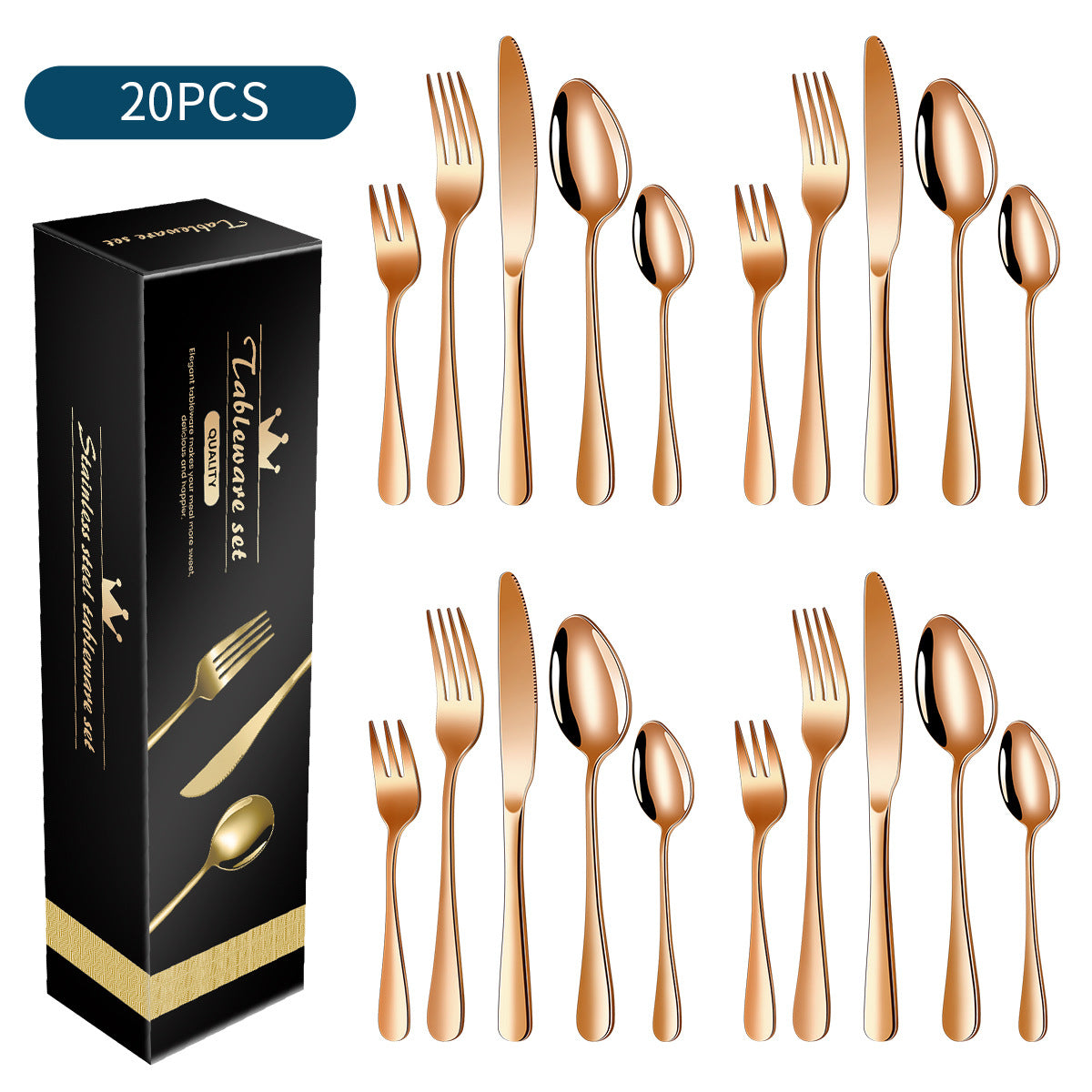 Spoon Wholesale Amazon Stainless Steel Cutlery Set20/30Set Hotel and Home Use1010Cutlery Set