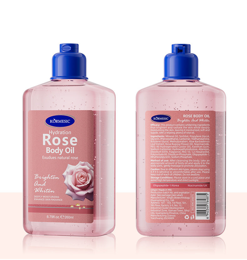 KORMESIC Full English Coconut Body Oil Body oil Massage Essential Oil260ml Cross-Border Foreign Trade Wholesale