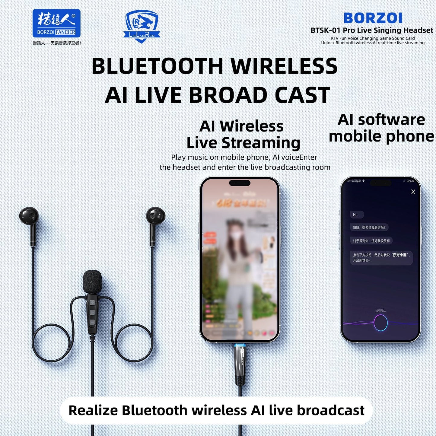 New Professional k Song Live Broadcast Dedicated Sound Card Headset DSP Reverberation Gaming E-Sports Headset Real-Time Ear Return Headset