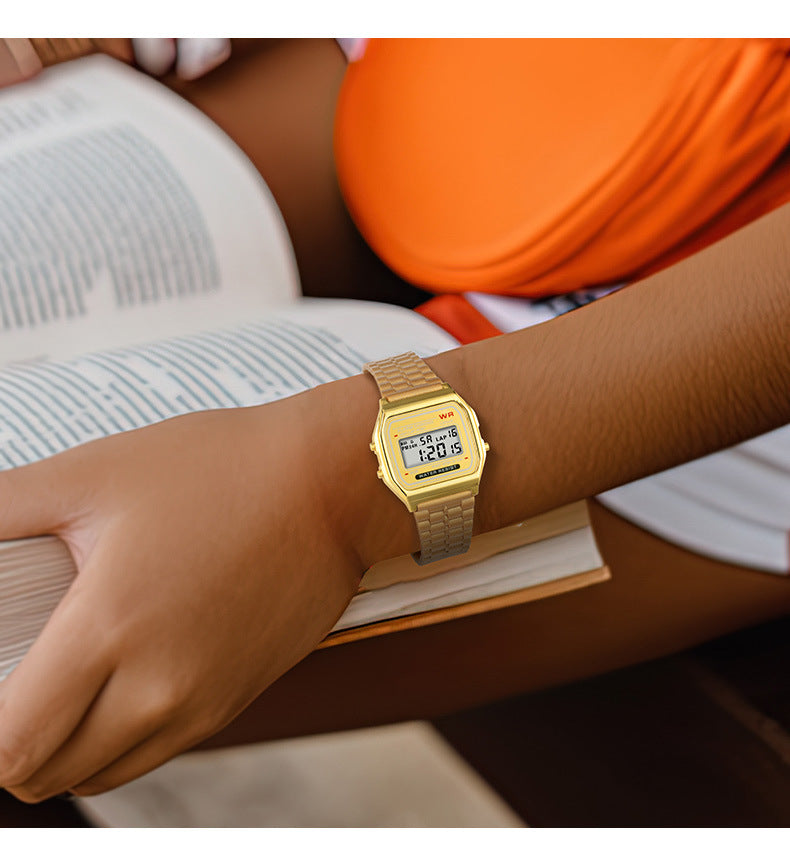 Foreign Trade LED Junior and high school students timing outdoor electronic watch men and women sports luminous alarm electronic watch wholesale
