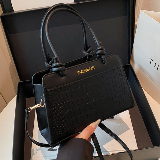 Large Capacity Patchwork Spring2025Casual New Korean Style Trendy Fashion European and American ins Single-shoulder Handheld Small Square Bag