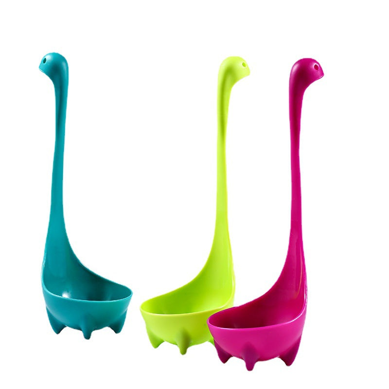 Amazon Creative Loch Ness Monster Spoon Cartoon Food Grade Plastic Spoon Kitchen Tool Manufacturer Wholesale