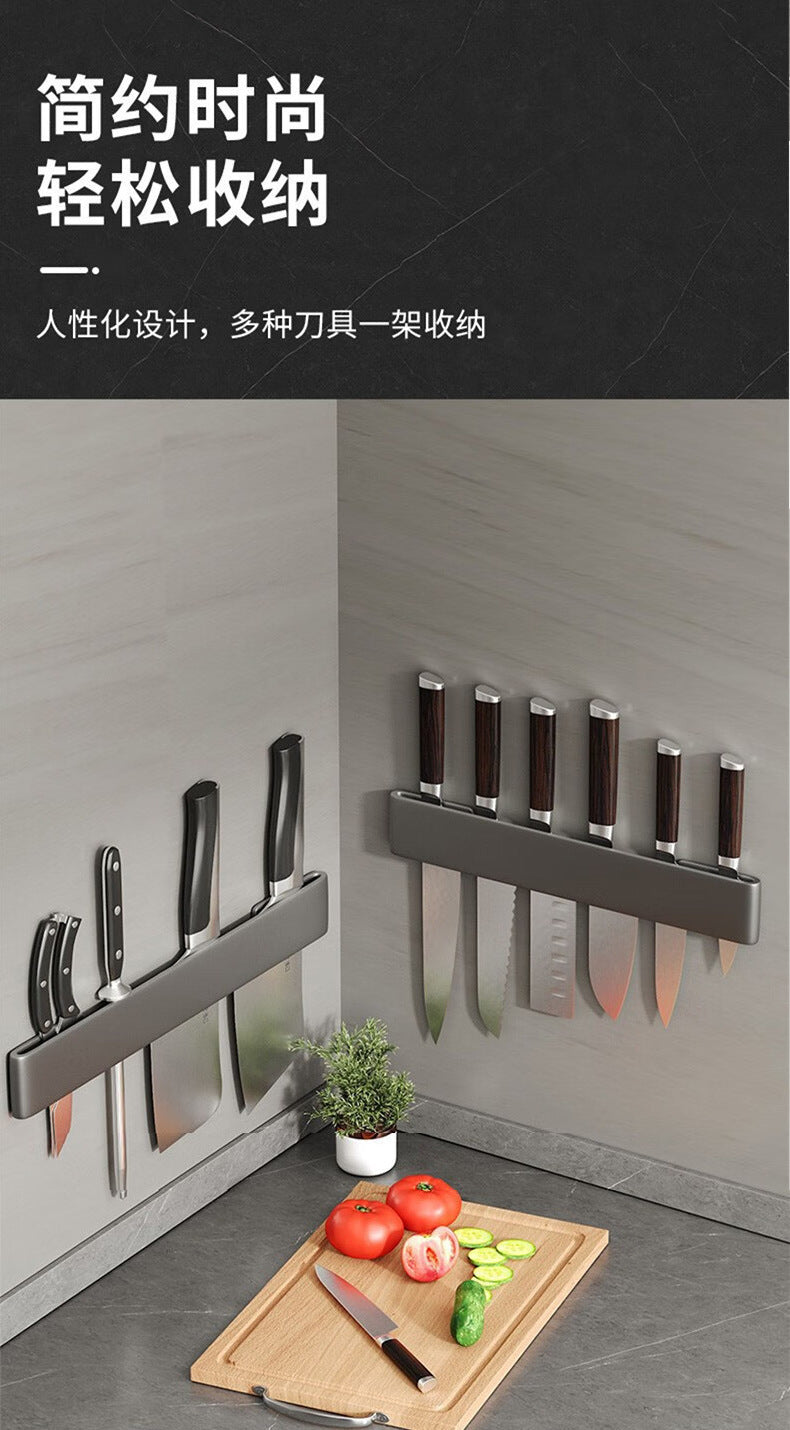 Manufacturer supplies multifunctional kitchen storage rack Knife Rest Wall-Mounted Simple Knife Holder Storage for Kitchen Knives