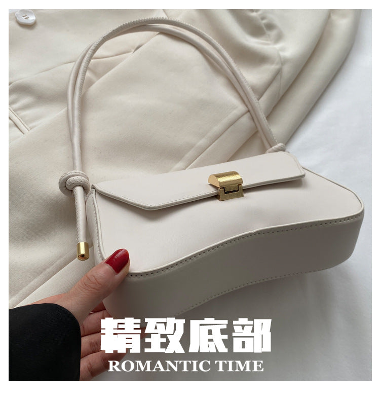 Trendy Women's Shoulder Crossbody Bag Small Square Bag2024Spring new style simple retro hand-held underarm bag