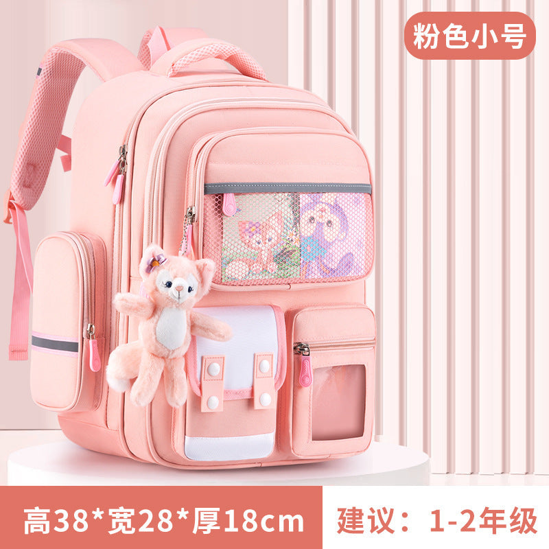 Schoolbag Primary School Girl Large Capacity Dirty Resistant Children's Schoolbag6-12Men's Weight Loss1-6Elementary School Student Backpack http://detail.1688.com/offer/727797868983.html