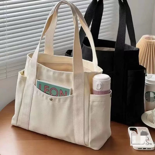 Large Capacity Tote Canvas Bag for Work and Going out Good-looking Commuter's All-Matching Art Student Book One Shoulder Bag Bag