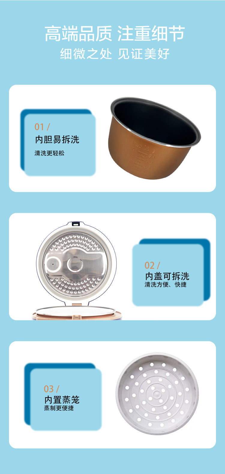Little Angel Multifunctional Smart Rice Cooker and Soup Maker2-3Mini Rice Cooker for Dormitory and Home Use, Can Cook and Steam
