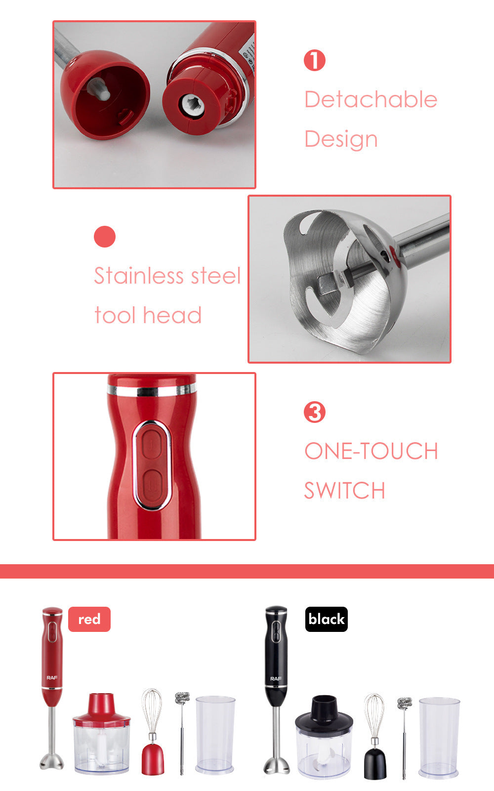 European Standard5Combination1Multifunctional Kitchen Handheld Cooking Stick Baby Food Electric Stirring Stick Milk Juicer Meat Grinder