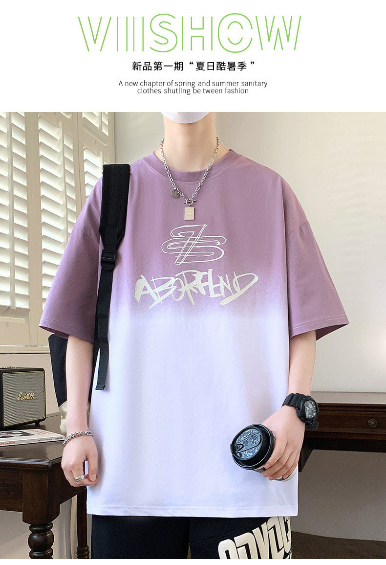 Youth Summer Ice Silk Short Sleeve t T-shirt for boys in summer2025New style junior high and high school student short-sleeve tops