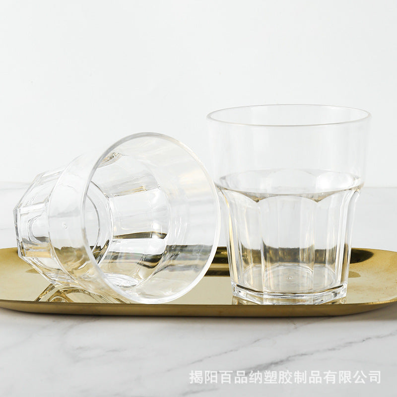 Acrylic Cup Shatterproof Beer Mug ktv Bar shot glass plastic transparent octagonal cup liquor glass pc Cup