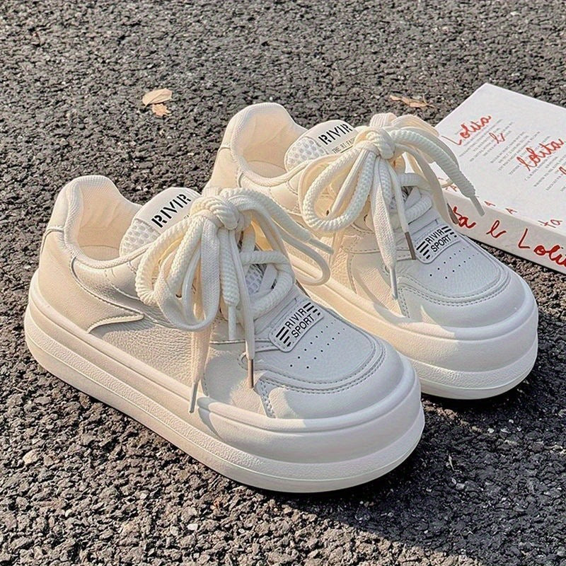 Women's Thick-Soled White Sneakers2025New Summer Women's Sneakers ins Trendy Height-Increasing Chunky Sneakers