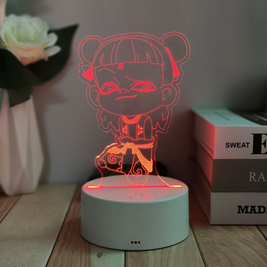 Cross-Border Creative3d Night Light Acrylic Board Internet Celebrity Hot-Selling Bedside Lamp Remote Control3d Nezha Night Light Ambient Light