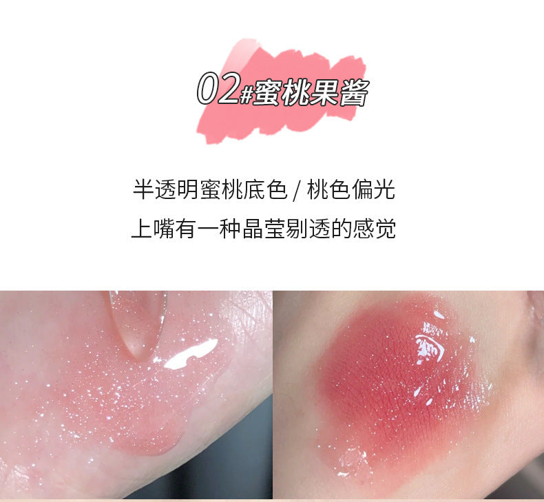 Gege bear Gogo Bear Bowknot Radiant Lip Gloss Hydrating Moisturizing Nourishing Lip Line Reducing Jar Lip Oil