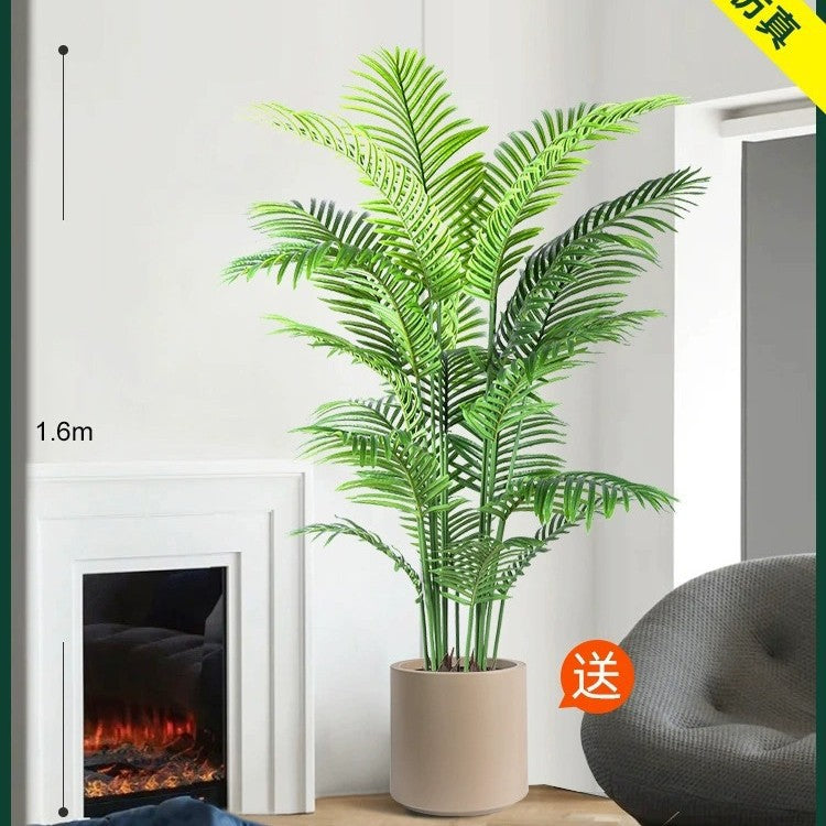 Artificial Green Plant High-End Light Luxury Anthurium Floor Potted Fake Flower Tree Indoor Living Room Bionic Plant Decorative Ornament