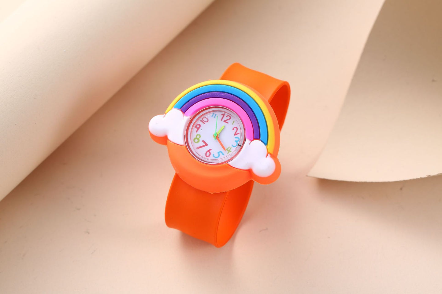 Children's Cute Fashion Snap Watch for Boys and Girls Quartz Watch Childlike Chronograph Large Dial