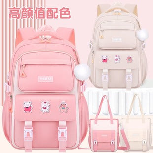 Schoolbag Primary School Girl Large Capacity Dirty Resistant Children's Schoolbag6-12Men's Weight Loss1-6Elementary School Student Backpack http://detail.1688.com/offer/727797868983.html
