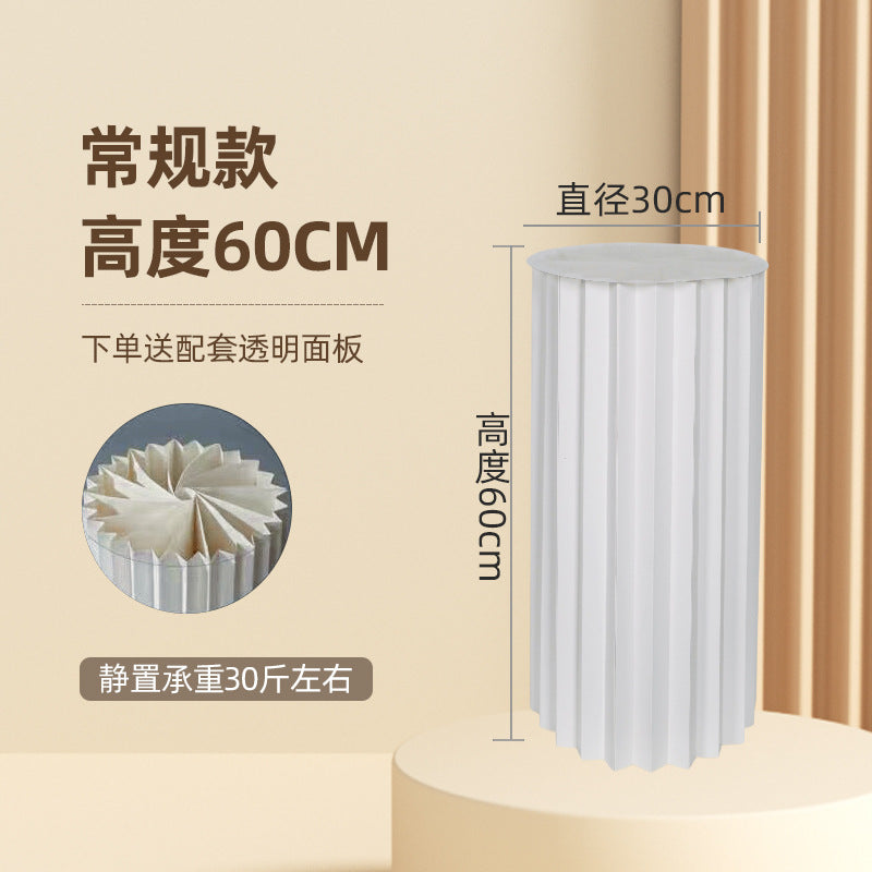 【Firefly Lantern】Live Streaming Background Decoration Foldable Round Column Paper Roman Column Folding Column Road Guide Ornament
