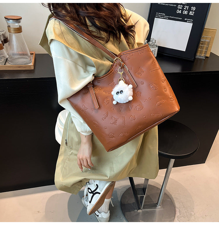 Women's High-Grade Bag2025Spring Birthday Gift Puppy Tote Bag Large Capacity Women's Bag Commuting Crossbody Bag