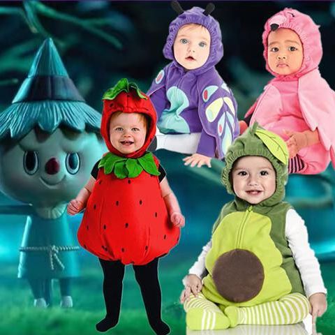 Christmas Halloween Baby Butterfly Costume Strawberry Costume Dress Fruit-Shaped Jumpsuit Performance costume