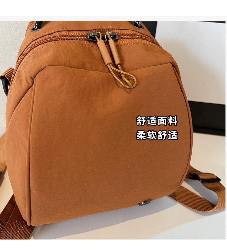 Cross-Border New Japanese Style Shell Small Backpack for Women, Commuting Versatile Crossbody Shoulder Bag, Fashionable Casual Mini Backpack